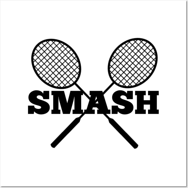 Smash badminton Wall Art by Sunshoppe